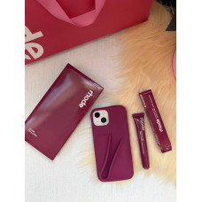 Бордовий чехол rhode на iPhone 15  lip Case Raspberry Jelly 